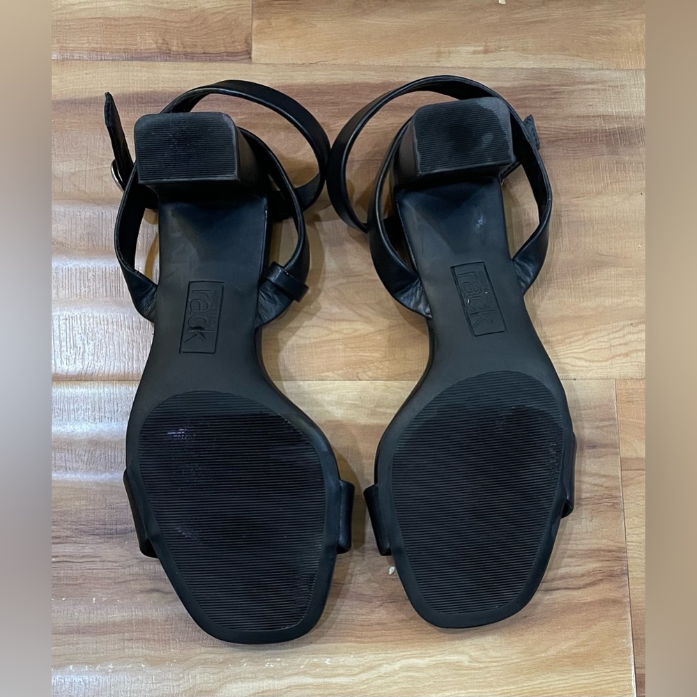 Women’s Nordstrom Rack Ankle Strap Heels - Black Size 6 - Picture 5 of 6